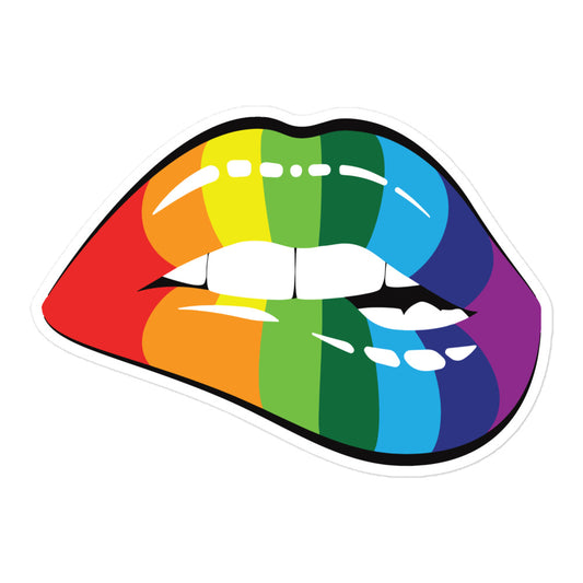 Rainbow Lips Bubble-free stickers