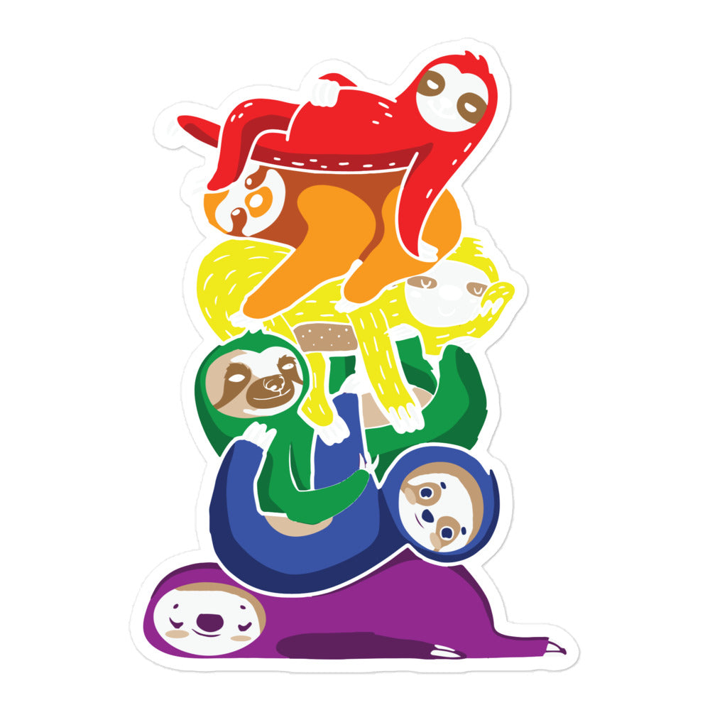 Rainbow Sloths Bubble-free sticker