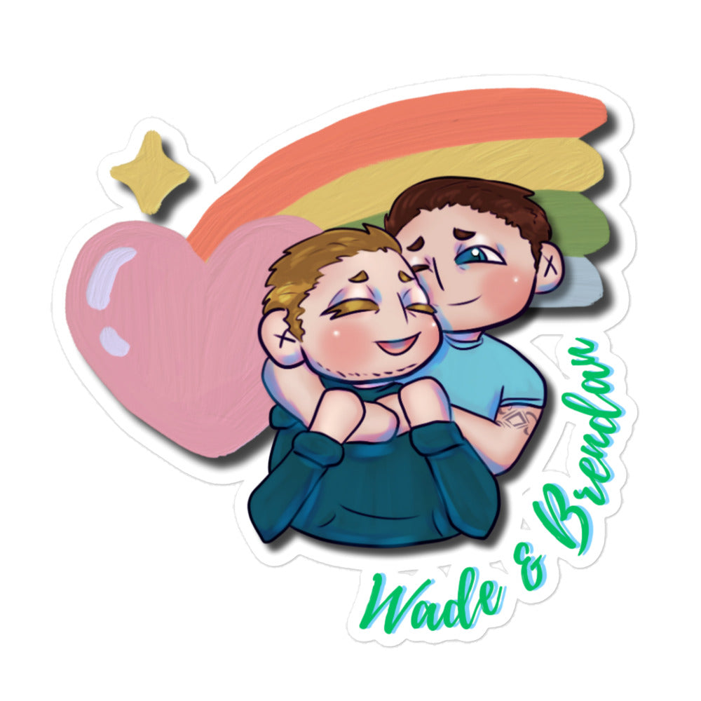 Brendan & Wade Chibi Bubble-free stickers