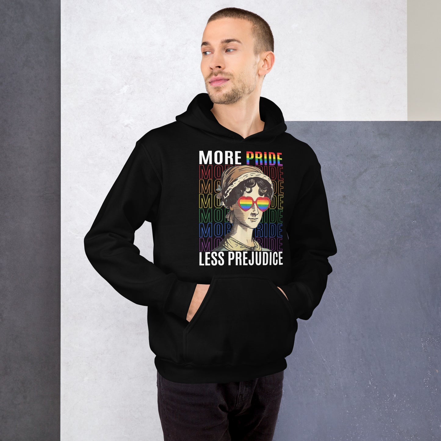 "More Pride, Less Prejudice" Unisex Hoodie